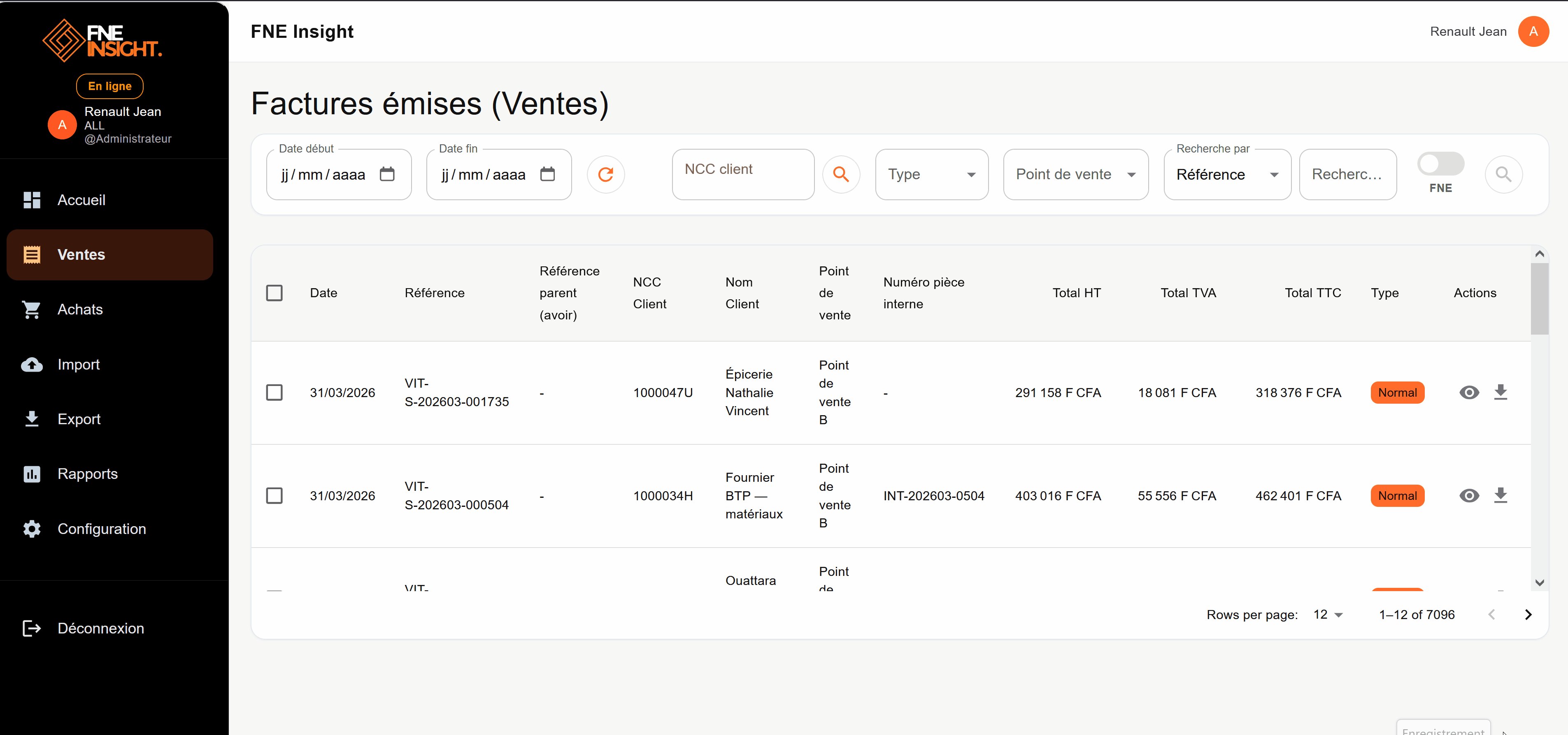 Démo ventes animée